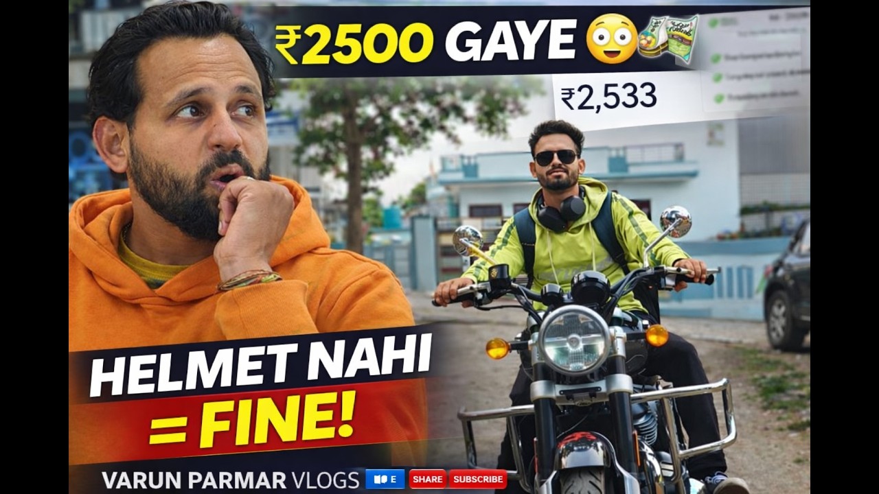 Super Meteor 650 Par ₹2500 Ka Challan 😳 | Helmet Nahi Pehna To Ye Hoga!
