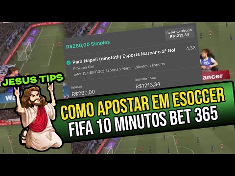 COMO APOSTAR EM ESOCCER LIVE ARENA FIFA 10 MINUTOS NA BET 365! CURSO BÁSICO! #JesusTips