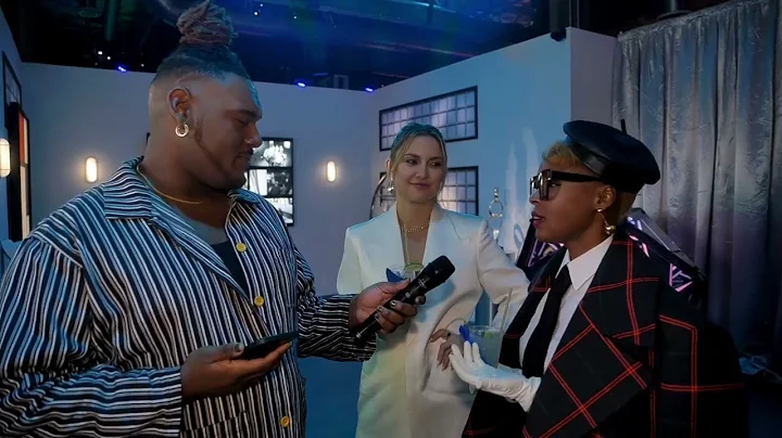 Catching up with "Glass Onion" stars Janelle Monae & Kate Hudson