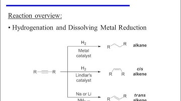 Reduction of Alkynes (Hydrogenation and Dissolving Metal Reduction)