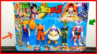 Cartela C/5 Bonecos Dragon Ball Z Goku Majin Boo Freeza Cell