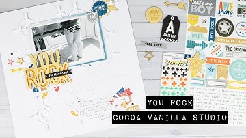 Scrapbooking Process - You Rock; Cocoa Vanilla Studio