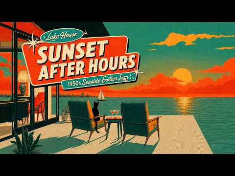 Lakeside After Hours | 1950s Seaside Exotica Jazz at Golden Hour