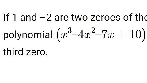 How to find third zero of a cubic polynomial if two zeroes are given #viral #maths #youtube