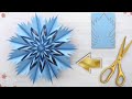 Easy paper snowflakes ❄️ Christmas decor idea 💡 Paper Snowflake ❄️ DIY 🙂 #trending #diy #christmas 