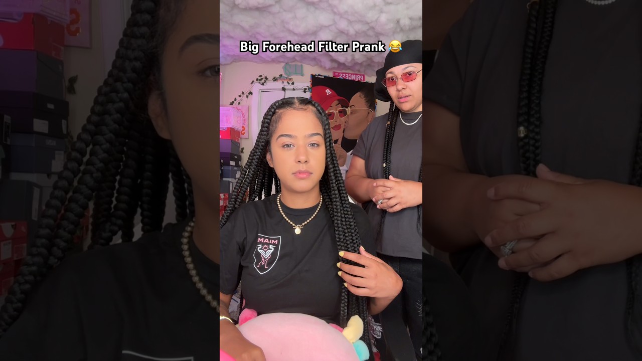 Big Forehead Filter Prank 😂 #shorts