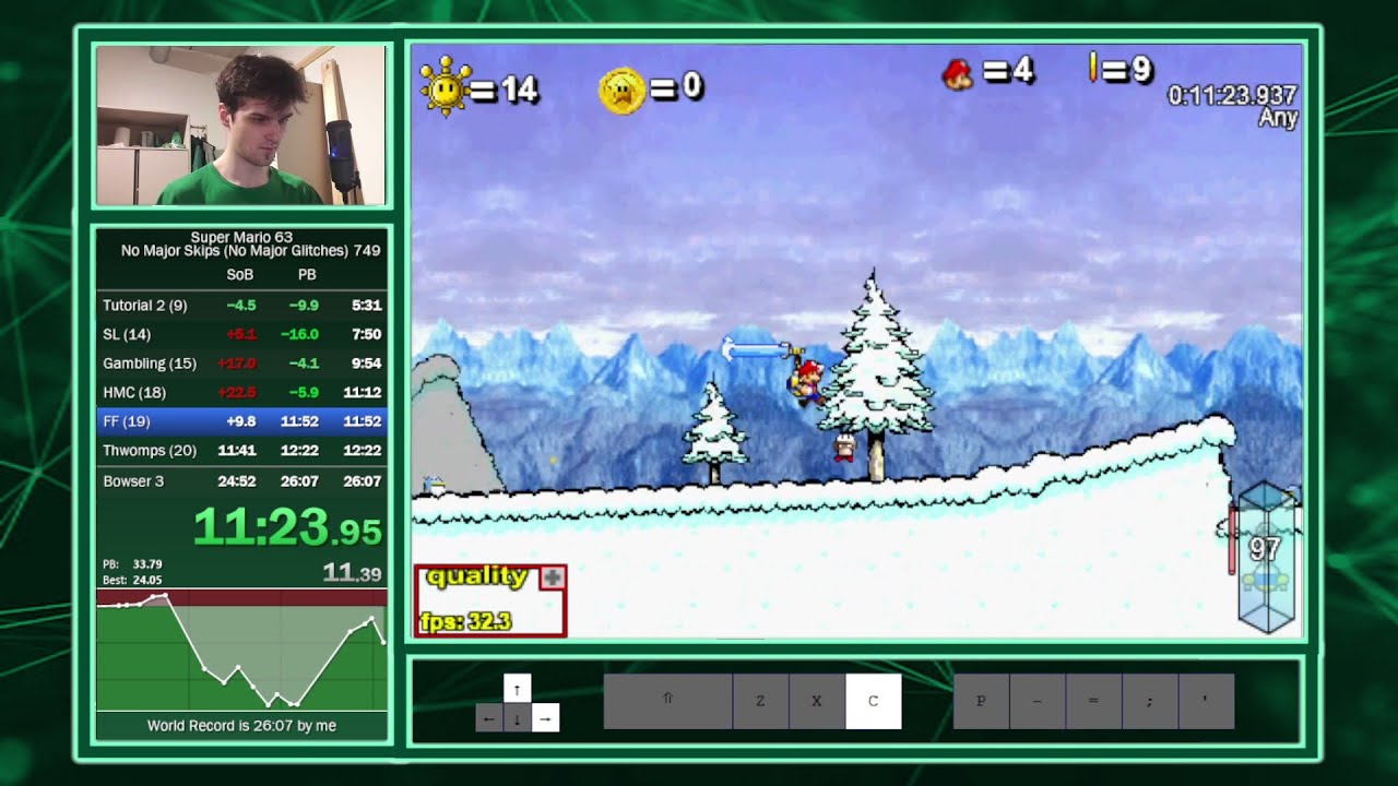 [WR] Super Mario 63 - No Major Skips (No Major Glitches) Speedrun in 