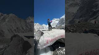 Everest base camp(2024/31/Oct)🏔️🩵🙌🏿  #trekkinglife #mountains #explore #nepal #jaynepal