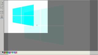 Making the Windows 8 logo in Microsoft Paint