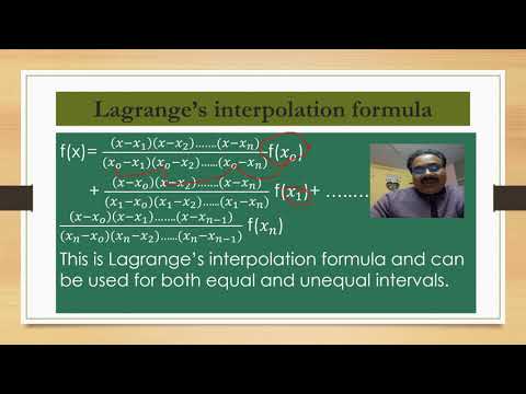 LAGRANGE'S INTERPOLATION METHOD