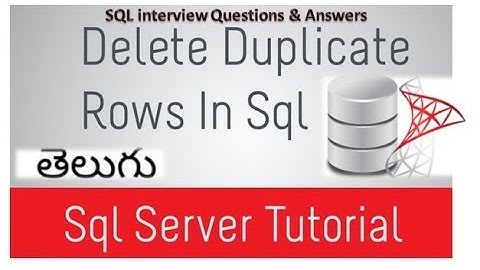 11.Delete Dupicate Records in SQL Server Telugu || How to Find Dupicate Records in SQL /Mysql/oracle