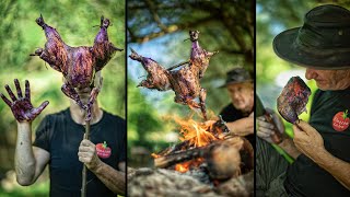  Primitive Alien Chicken Roast - Cooking at the River ️