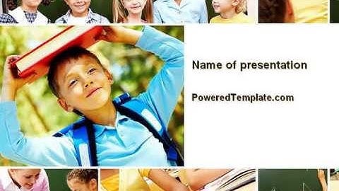 Primary School Kids PowerPoint Template by PoweredTemplate.com