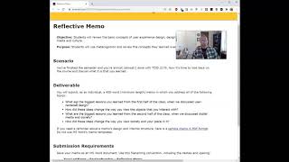 Description of Reflective Memo assignment