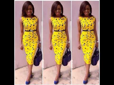 african print pencil dress