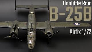 North American B25B Doolittle Raid 1/72 Airfix A06020 Full Build Video | RWO Models