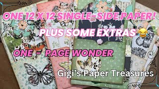 12 X 12 Single-Sided Paper Project; Pocket Folder with Notepad!