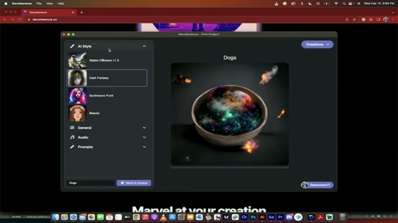 Decohere -  Instant creativity with the world's fastest AI generator.
