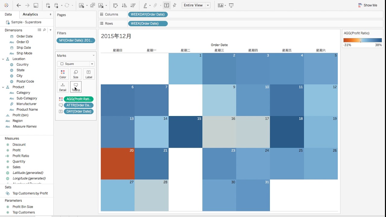 Calendar Chart In Tableau