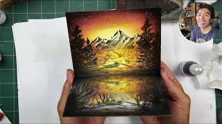 Impromptu Stampscapes Live: MIRROR CARD!