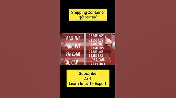 Shipping Container Full Details Complete | Export Import Business | Export Experts Global