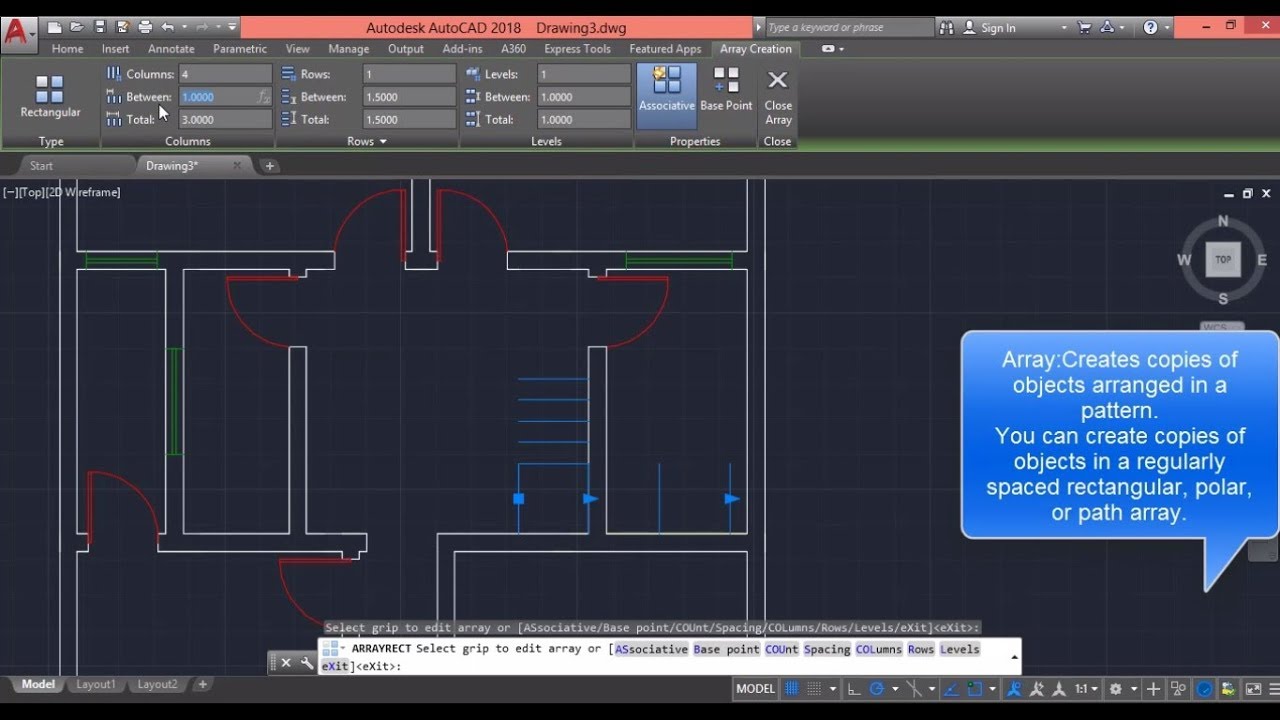 AutoCAD 2018 Floor Plan Drawing 2D basic tutorial step by