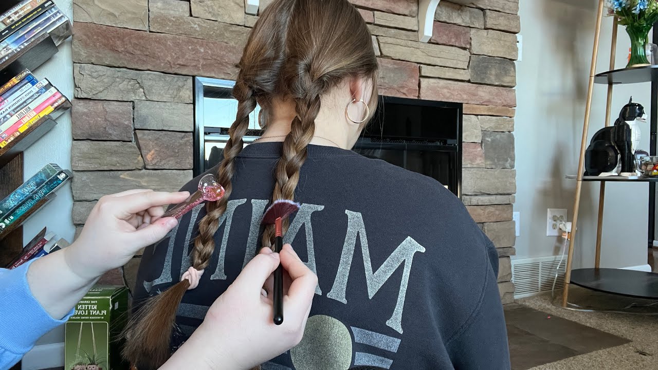 asmr | braiding & playing w/ each others hair 😽