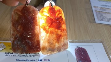 Quan Công đá chalcedony rất đẹp 😘 568k 1 mặt dây chuyền có giấy kiểm định và tặng kèm dây chuyền