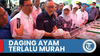 Menteri Perdagangan Zulkifli Hasan Kunjungi Pasar Retail Modern: Daging Ayam Terlalu Murah