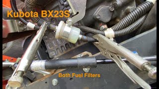 Kubota BX23S: Fuel Filter Change x 2