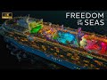Freedom of the seas sets sail at sunset  miami florida  jan 28th 2022