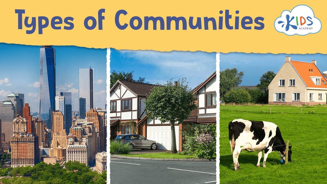 TYPES OF COMMUNITIES | Social Studies for Kids | Kids Academy
