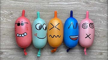 Making Slime with cute balloons - satisfying Slime videos