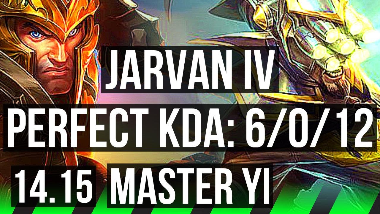 JARVAN IV vs MASTER YI (JGL) | 6/0/12, 73% winrate, Dominating | EUW Master | 14.15