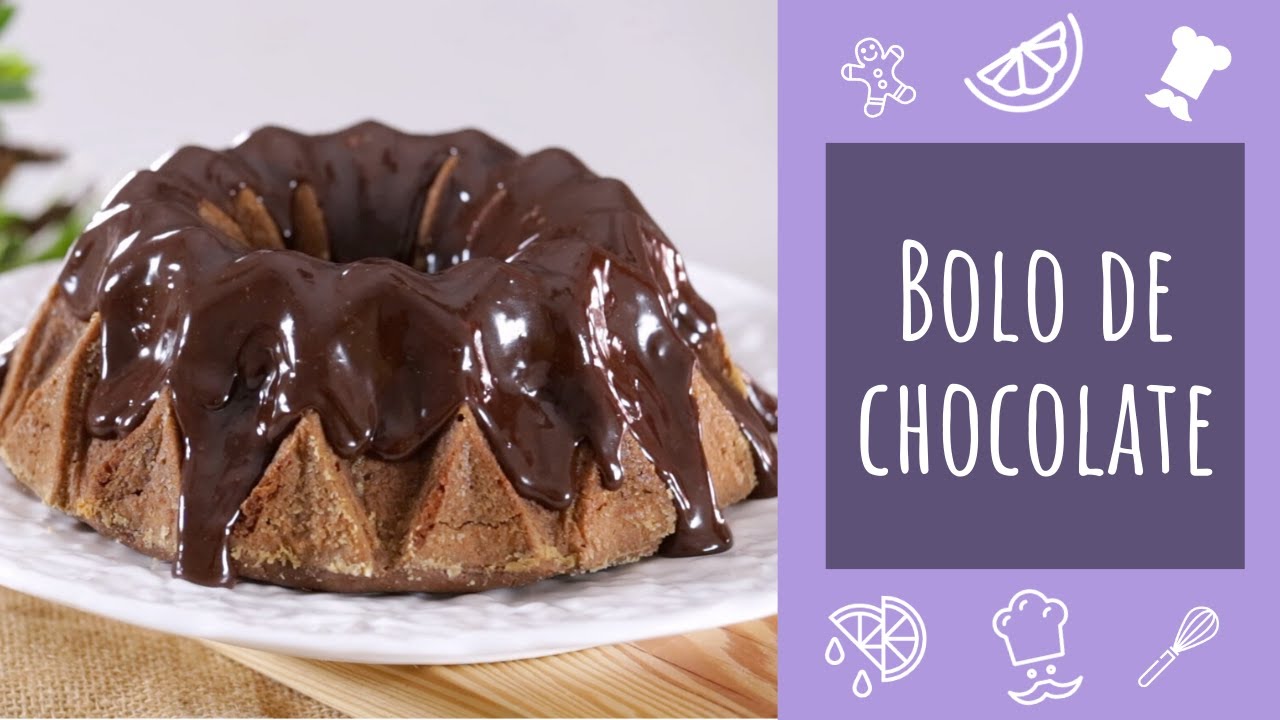 Bolo fofinho de chocolate com calda