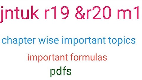 jntuk r19 &r20 m1