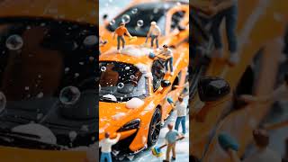 “What if tiny people had to wash a full-size supercar?” #epicminiatures #legostopmotion #tinyworld