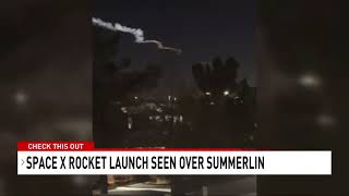 Las Vegas residents report mysterious object in sky, later identified as SpaceX rocket