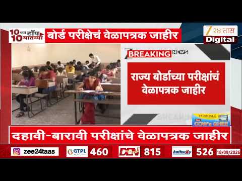 Student| 10, 12वीच्या विद्यार्थ्यांसाठी महत्त्वाची बातमी,राज्य बोर्डाच्या परीक्षांचं वेळापत्रक जाहीर