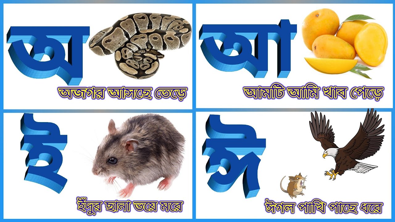 Aye Ajagar || Aye Ajagar Asche Tere || অ'য় অজগর আসছে তেড়ে || অ আ ই ঈ ...