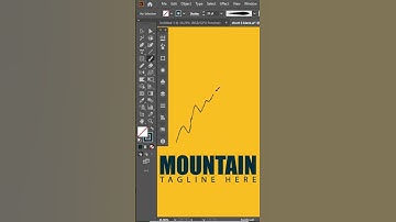 Mountain Logo Design in Adobe Illustrator | How to make logo design #shorts #viral