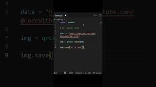 Python QR Code in 3 Lines 😳🔥 | AI Coding #Shorts #Python