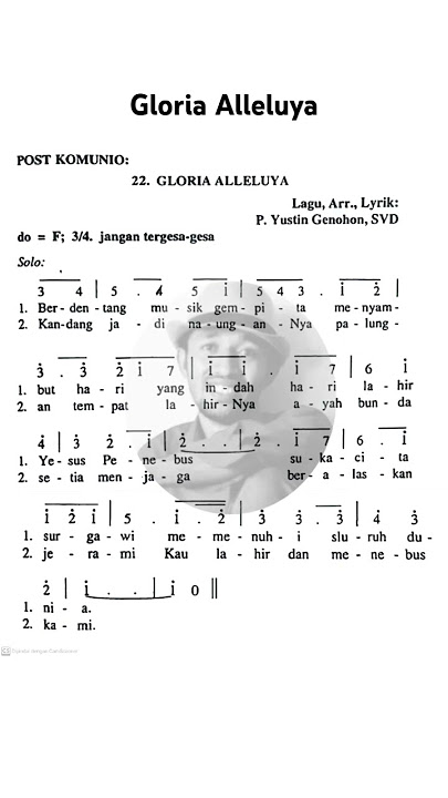 Gloria Alleluya//Lagu Natal//P.Yustin Genohon, SVD