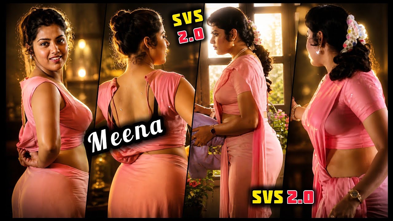 ⁣Actress Meena’s Royal South Indian Style – A Look of Pure Grace