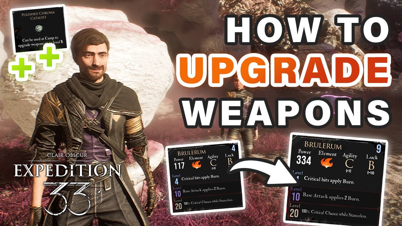 How to Upgrade Weapons and Farm Catalysts Clair Obscur - YouTube