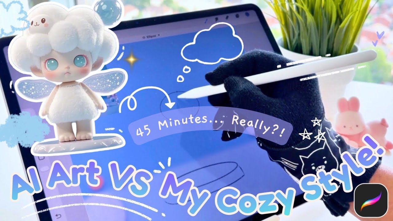 AI Art vs My Cozy Drawing Style ✨ Can I Make It Feel More Alive?