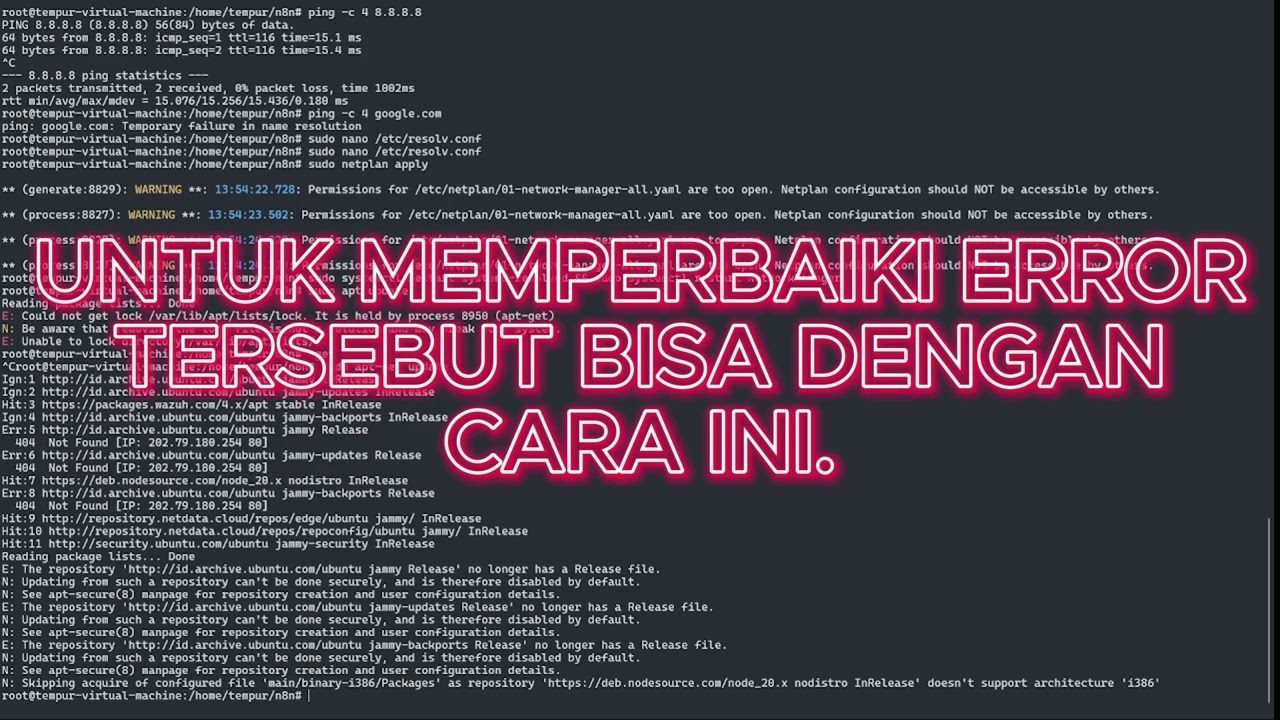 Mengatasi Error "404 Not Found" Repository Ubuntu | Fix apt update Gagal (id.archive.ubuntu.com)