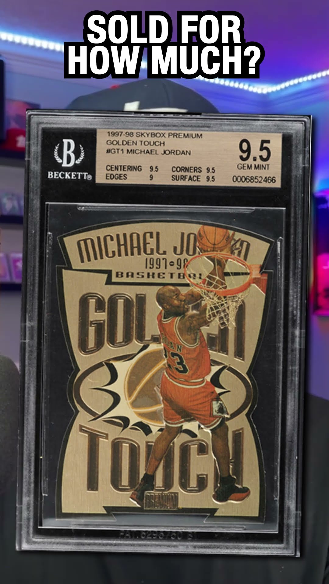 1997 Skybox Premium Golden Touch Michael Jordan Basketball Card
