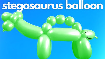 How to Make a DInosaur Balloon Animal for Beginners: Stegosaurus #balloonanimal #dinosaurballoon