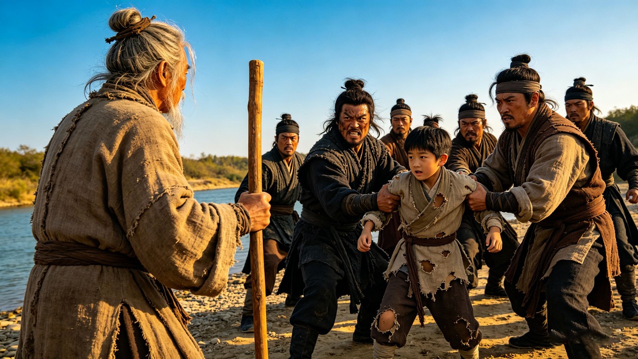 功夫電影！小乞丐被欺負，功夫老乞丐一根木棍秒殺一群惡霸！ 💥 #中国电视剧 #KungFu #Martial Arts Movies